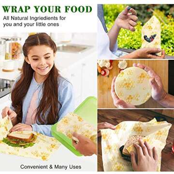 Reusable Storage Bags 15 Packs Reusable Silicone Storage Bags Set with 6 PCS Eco-Friendly Leakproof Silicone Food Storage Bags,3PCS Beeswax Wrap+6PCS Silicone Stretch Lids Cover for Meat Fruit Veggies