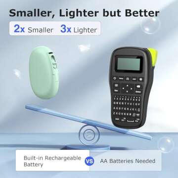 SUPVAN E10 Bluetooth Label Maker Machine with Tape, Continuous Waterproof Label, Versatile App with ...