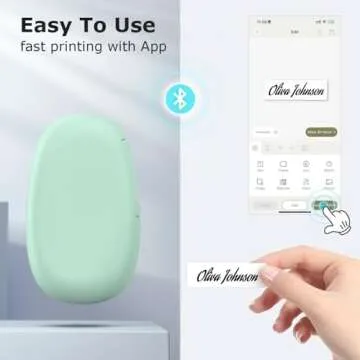 SUPVAN E10 Bluetooth Label Maker Machine with Tape, Continuous Waterproof Label, Versatile App with 35 Fonts and 1k+ Icons, Inkless Labeler for Home, Kitchen, School, Office Organization, Black