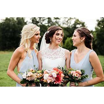 SWEETV Teardrop Bridesmaid Earrings Set of 6 Stunning Gifts