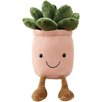 WUZHOU 13.7" Tulip Plush Toy - Soft Fluffy Succulent Pillow Decor