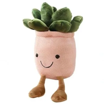 WUZHOU Tulip Plush Toy Soft Fluffy Succulent Pillow Decor