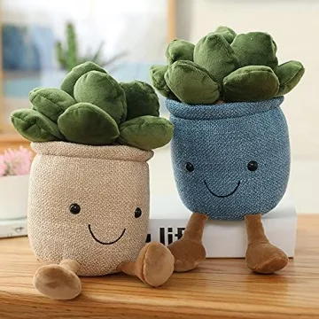 WUZHOU Tulip Plush Toy Soft Fluffy Succulent Pillow Decor