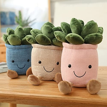 WUZHOU Tulip Plush Toy Soft Fluffy Succulent Pillow Decor