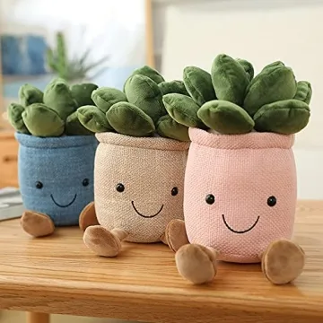 WUZHOU Tulip Plush Toy Soft Fluffy Succulent Pillow Decor