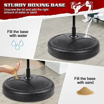 Adjustable Kids Punching Bag Set with Gloves