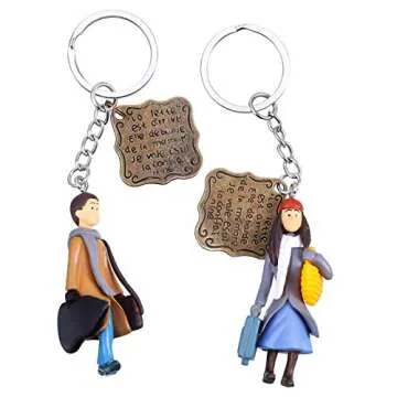 HAUTOCO 100Pcs Keychain Rings with Chain, Open Jump Rings and Screw Eye Pins for Crafts Charm Jewelry Making(1 Inch/25mm)