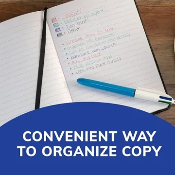 BIC 4-Color Retractable Ball Pens for Creative Writing