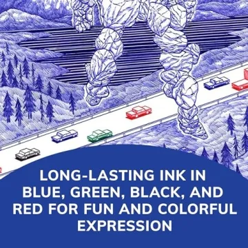 BIC 4-Color Retractable Ball Pens for Creative Writing