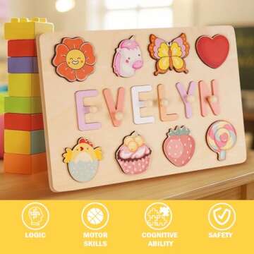 Personalized Name Puzzle - Custom Wooden Puzzles for Toddlers' Early Learning