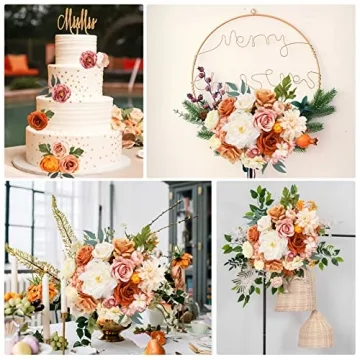 Champagne Artificial Flowers Combo for DIY Wedding Decor