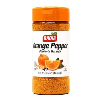Badia Orange Pepper Seasoning with Garlic and Onion, Zesty Citrus Blend, 6.5 oz