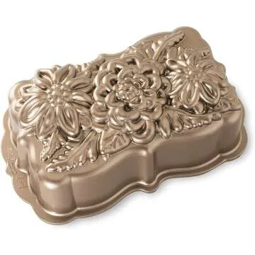Nordic Ware 6-Cup Wildflower Loaf Pan in Toffee