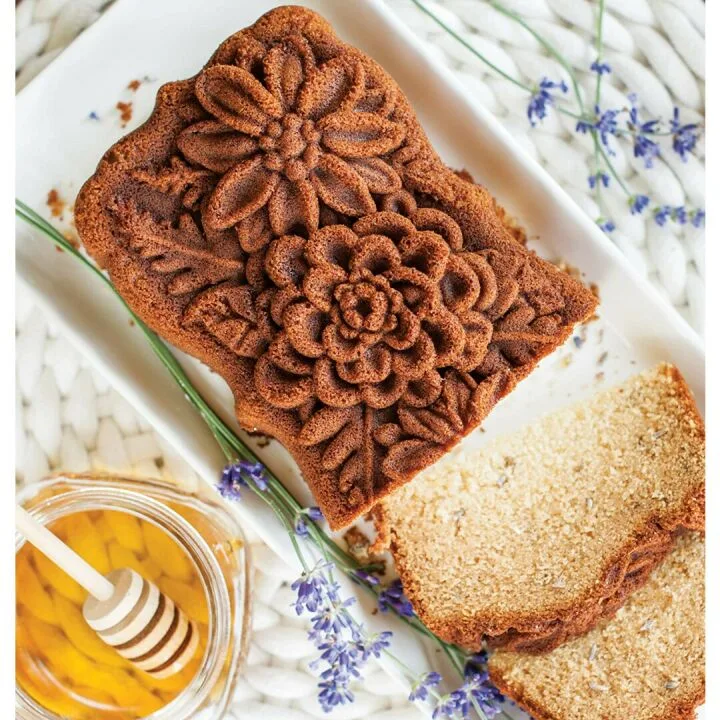 Nordic Ware 6-Cup Wildflower Loaf Pan in Toffee