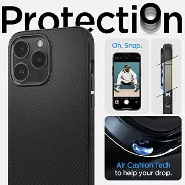 Spigen Mag Armor MagFit Designed for iPhone 14 Pro Case (2022) [Military-Grade Protection] Compatible with MagSafe - Matte Black
