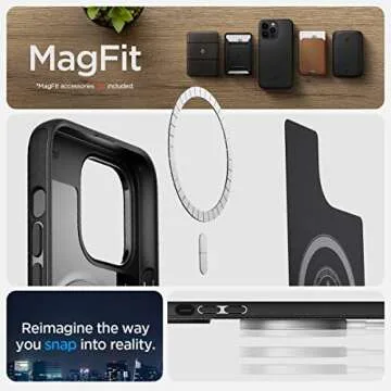 Spigen Mag Armor MagFit Designed for iPhone 14 Pro Case (2022) [Military-Grade Protection] Compatible with MagSafe - Matte Black