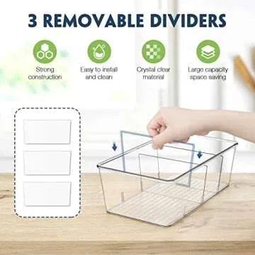 Premium Clear Storage Bins for Ultimate Kitchen Organization