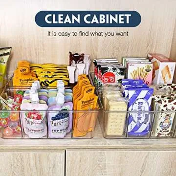 Premium Clear Storage Bins for Ultimate Kitchen Organization