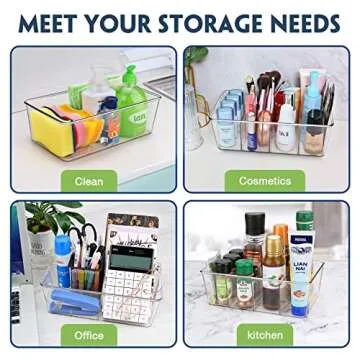 Premium Clear Storage Bins for Ultimate Kitchen Organization