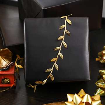 RUSPEPA Black Wrapping Paper Roll - Elegant Matte Finish for Gifting