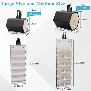 ANYGIFT 6-Slot Sunglass Organizer Durable PU Leather Travel Case