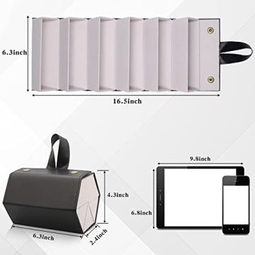 ANYGIFT 6-Slot Sunglass Organizer Durable PU Leather Travel Case