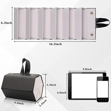 ANYGIFT 6-Slot Sunglass Organizer Durable PU Leather Travel Case