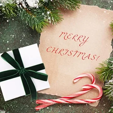 Chuangdi 5/8 Inch, 60 Yard Christmas Velvet Ribbon Vintage Green Ribbons for Gift Wrapping Christmas Tree Ornaments Xmas Party Decoration Wreath Crafts Bow Making