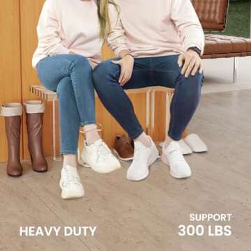 Sumerflos Acrylic Entryway Bench - 35" Clear Shoe Storage Bench for Bedroom & End of Bed & Hallway, ...