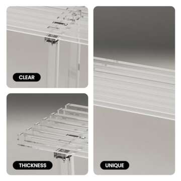 Sumerflos Acrylic Entryway Bench - 35" Clear Shoe Storage Bench for Bedroom & End of Bed & Hallway, Holds Up to 300 Lb (Seat for 2 People), Modern, Easy Assembly