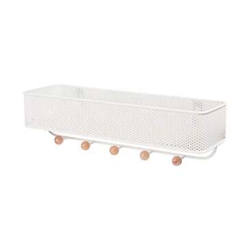 Umbra Estique Entryway Organizer, Great for Storing Keys, Small Accessories, Mail, Wallets and More, White Finish