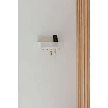 Umbra Estique Entryway Organizer, Great for Storing Keys, Small Accessories, Mail, Wallets and More, White Finish