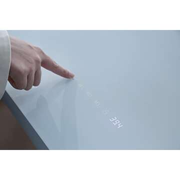 ApexDesk Tempered Glass Lumi Series 47" Electric Height Adjustable Standing Desk - White