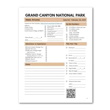 2024 National Park Bucket Journal for Adventure Lovers