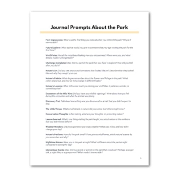 2024 National Park Bucket Journal for Adventure Lovers