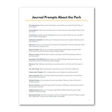 2024 National Park Bucket Journal for Adventure Lovers