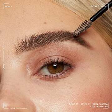 NYX PROFESSIONAL MAKEUP Thick It Stick It Thickening Brow Mascara, Eyebrow Gel - Cool Blonde