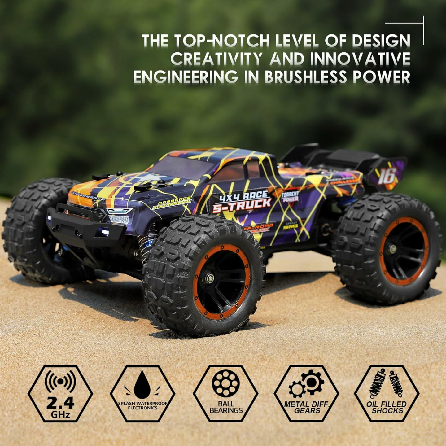 HAIBOXING 1/16 4X4 Brushless RC Car, Fast & Durable