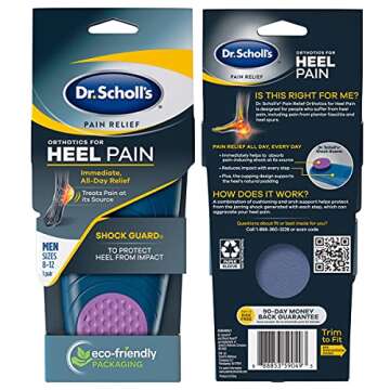 Dr. Scholl's Heel Pain Relief Orthotics // Clinically Proven to Relieve Plantar Fasciitis, Heel Spur...