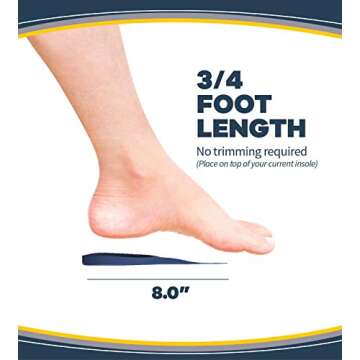 Dr. Scholl's Heel Pain Relief Orthotics // Clinically Proven to Relieve Plantar Fasciitis, Heel Spurs and General Heel Aggravation (for Men's 8-12, Also Available for Women's 5-12)