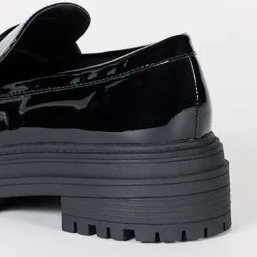 Stylish Women's Ryan Lug Sole Loafers by The Drop