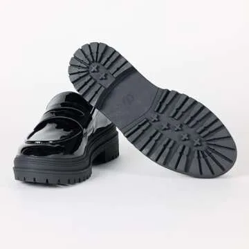 Stylish Women's Ryan Lug Sole Loafers by The Drop