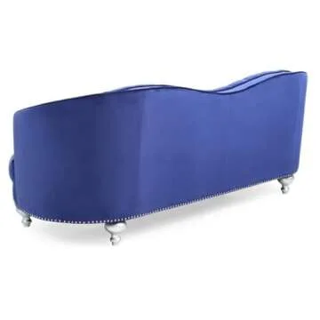 Glory Furniture Jewel Velvet Sofa in Blue for Elegant Homes