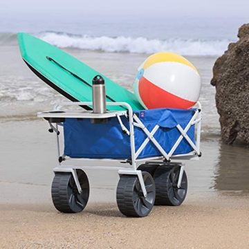 MacSports All Terrain Beach Wagon Heavy Duty Collapsible Cart
