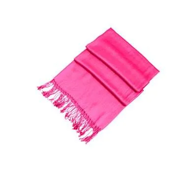 Sakkas Large Soft Silky Pashmina Shawl Wrap Scarf in Fuschia
