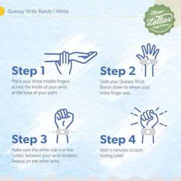 Three Lollies Queasy Anti-Nausea Wristbands for Relief