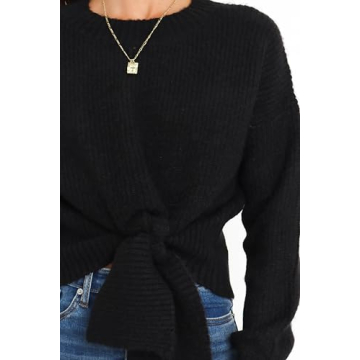 Okiwam Women's Trendy Crop Sweater for Fall 2025