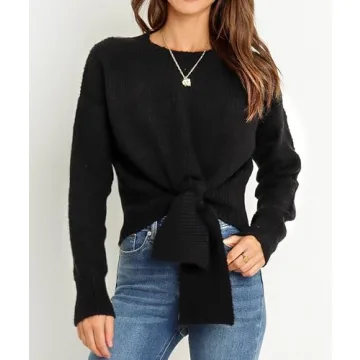 Okiwam Women's Trendy Crop Sweater for Fall 2025