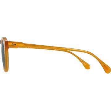 RAEN Remmy Unisex Retro Round Sunglasses - UV Protection in Honey/Bottle Green