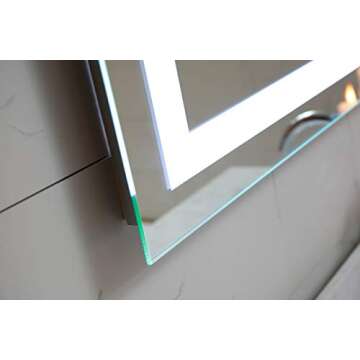 36X28 Inch LED Lighted Bathroom Mirror with Dimmable Touch